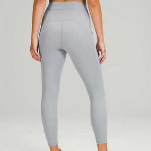 New Lululemon power thru high rise tight 25” size 4 Rhino Grey